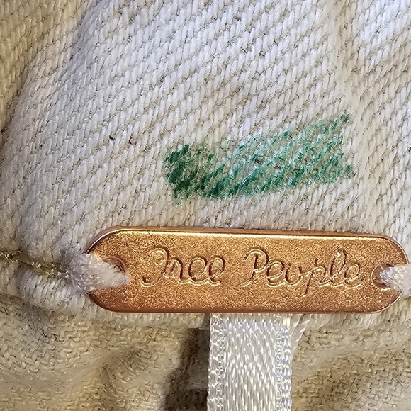 Free People Splendor In The Grass Front Tie Paper Bag Waist Mini Skirt Size 8 - Picture 13 of 16